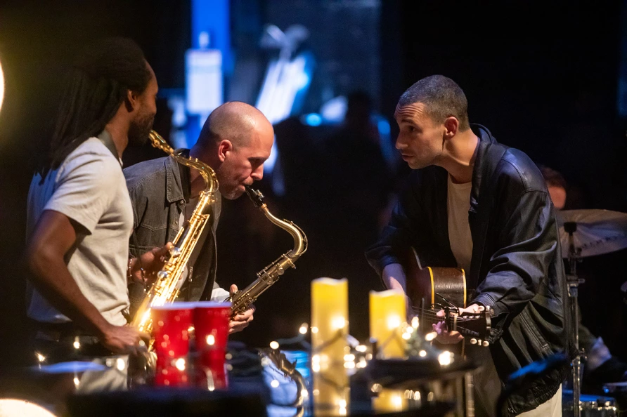 Bleachers at The Ally Coalition Talent Show 2025 at Skirball Center