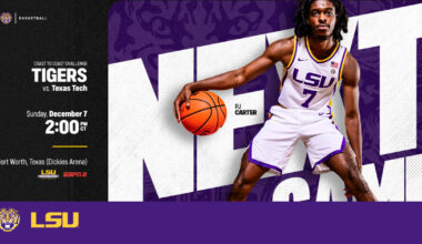 Basketball Tigers Head to Fort Worth for Sunday Contest with No. 19 Texas Tech – LSU