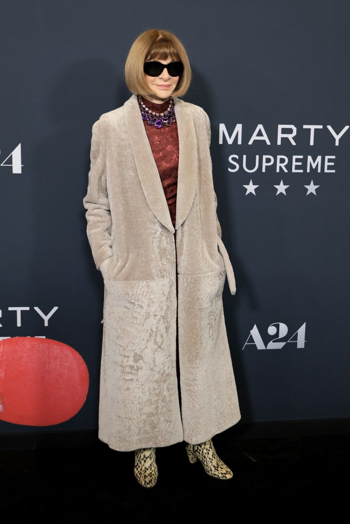 Anna Wintour attends A24's "Marty Supreme" New York Premiere