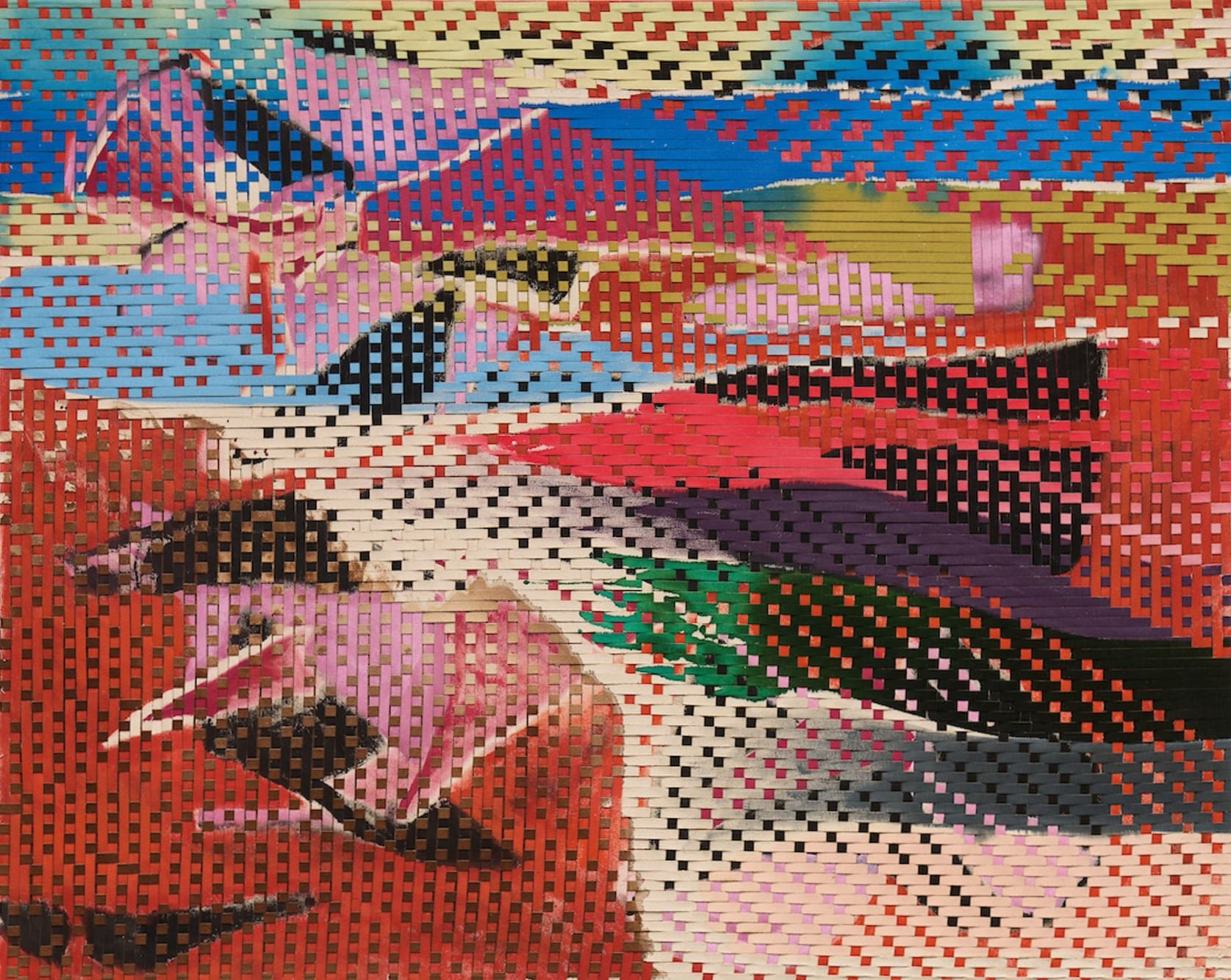 an abstract woven composition by Miguel Arzabe