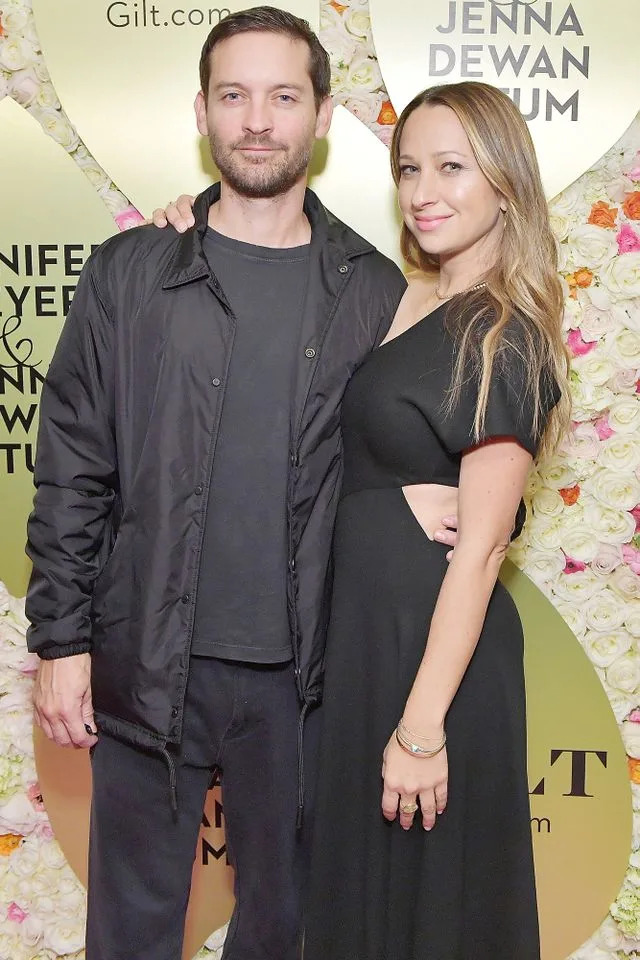 Stefanie Keenan/Getty Tobey Maguire and Jennifer Meyer on Dec. 7, 2017