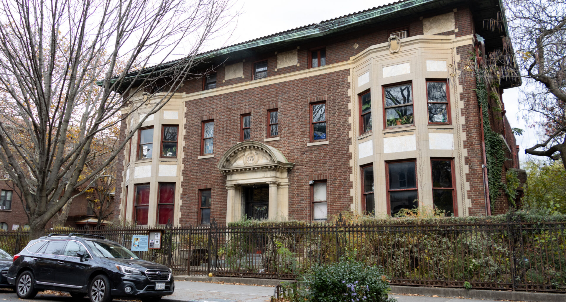brick house on a corner
