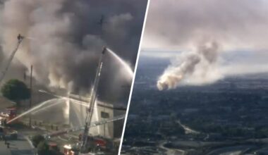 Firefighters attack fire at commercial building in Boyle Heights – NBC Los Angeles