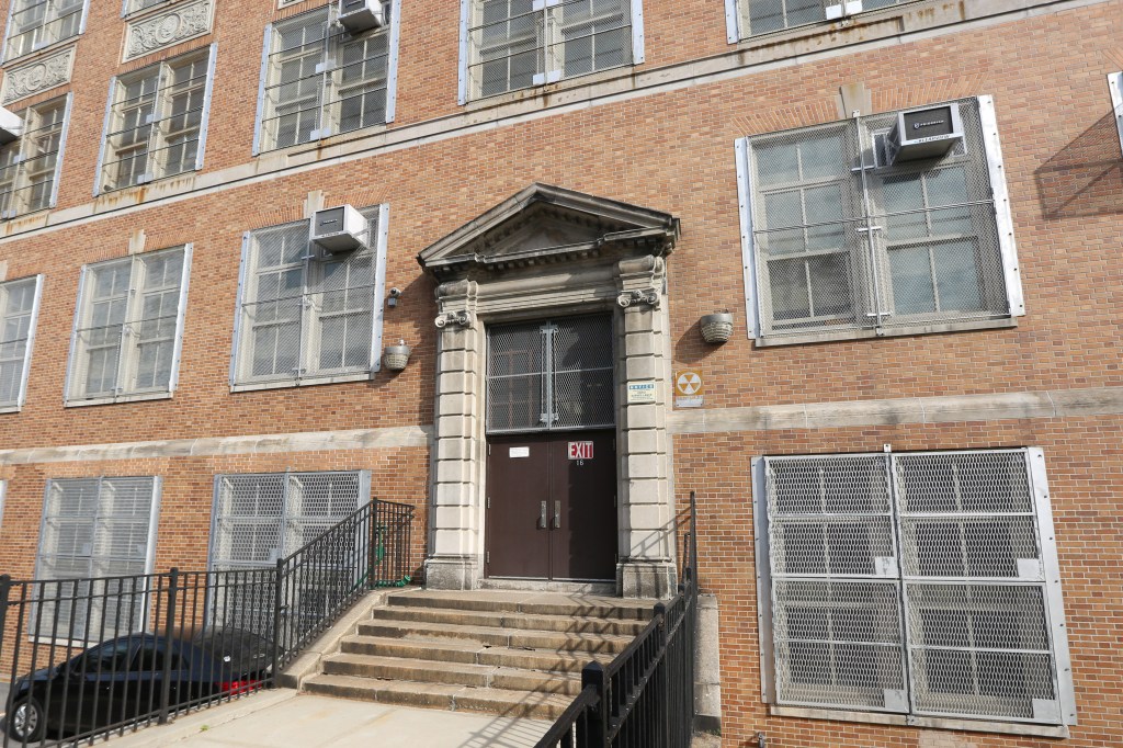 Exterior of the Bronx Design and Construction Academy building.