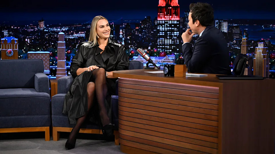 Aryna Sabalenka during an interview at "The Tonight Show Starring Jimmy Fallon."Todd Owyoung&sol;NBC via Getty Images