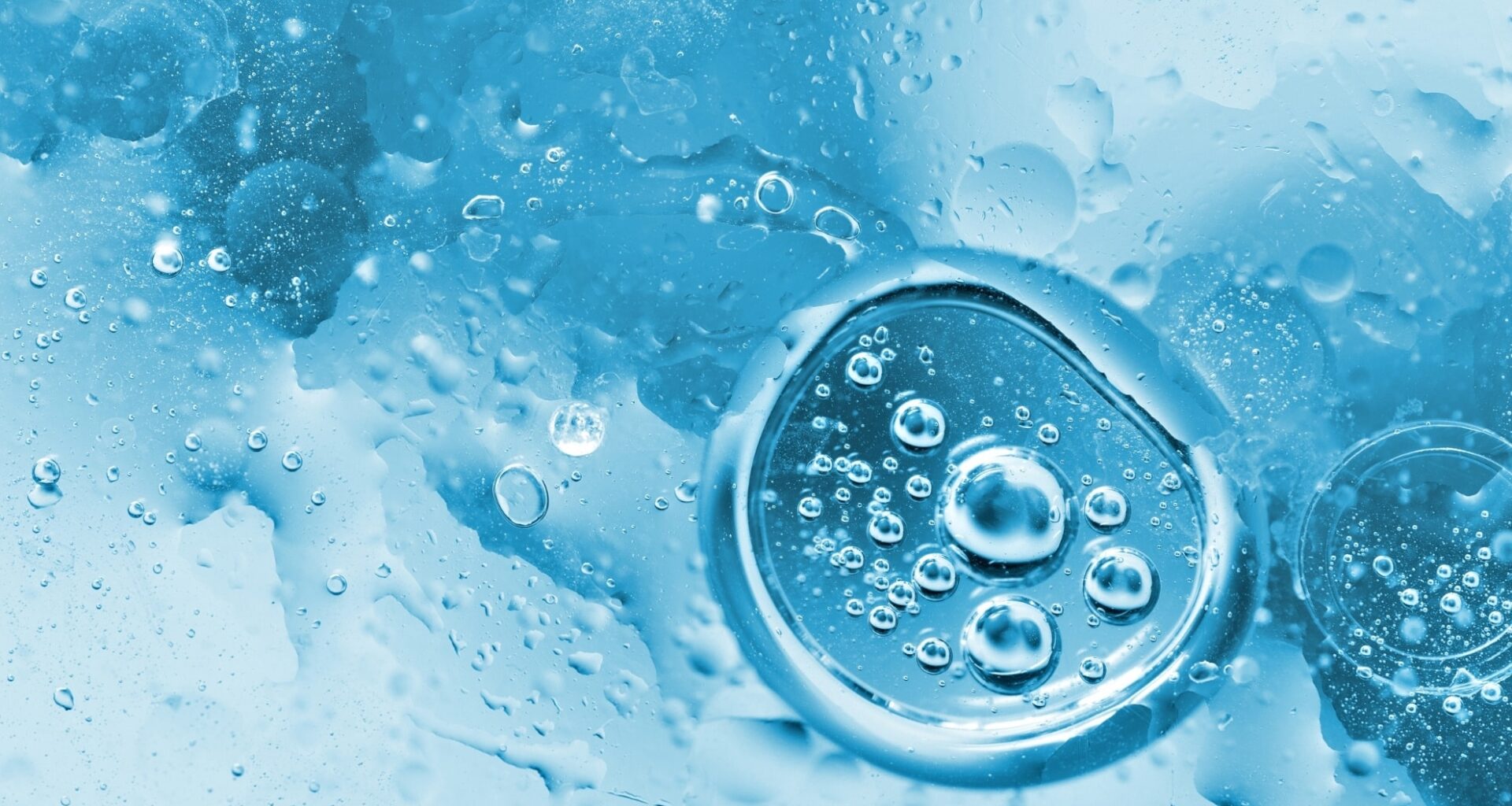 Close Up Of Water Bubbles In Liquid
