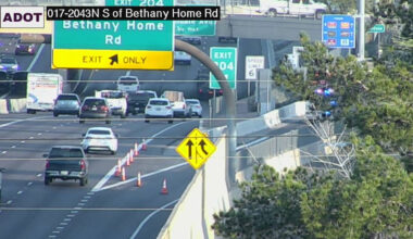 A major Phoenix surface street was closed near Interstate 17 on Monday morning after a rollover cra...