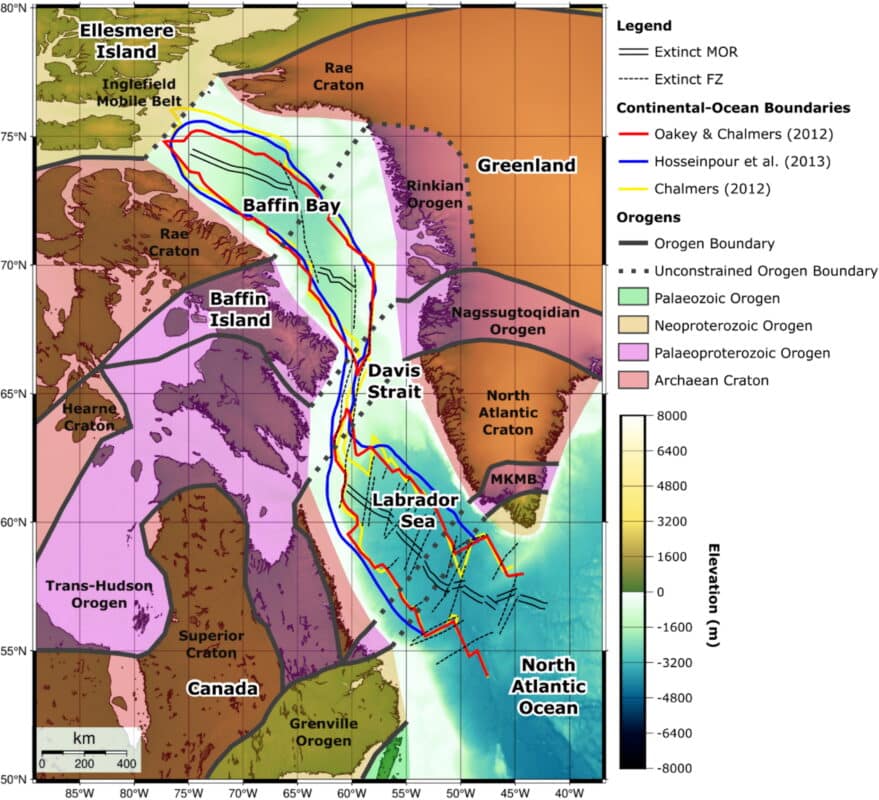 Cratons, Ocean Continent Boundaries, Elevation