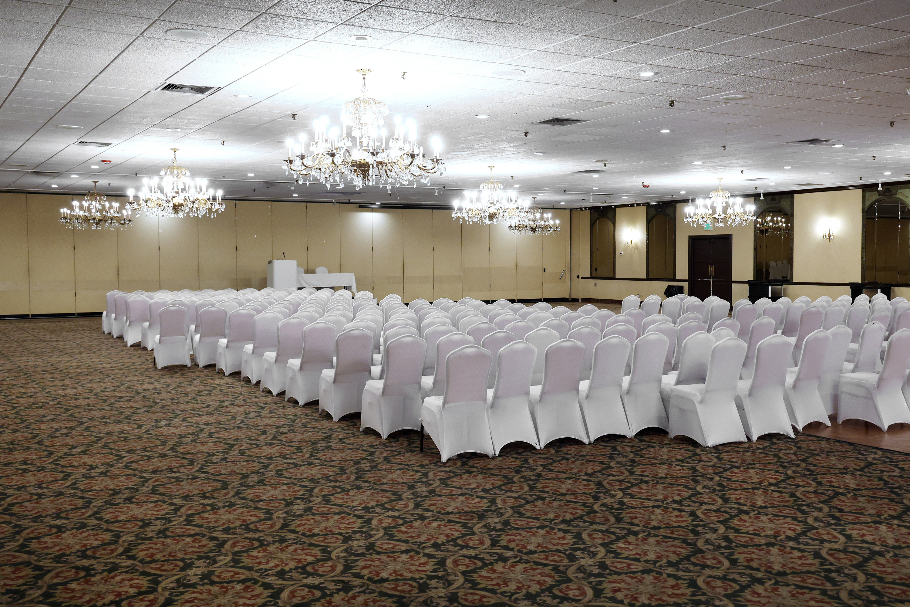 The main ballroom at the closed White Eagle banquet hall...
