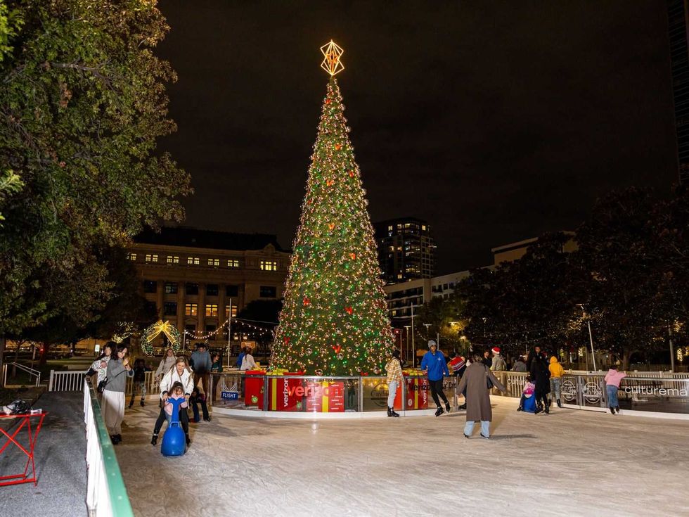 CultureMap City Rink tree lighting 2025