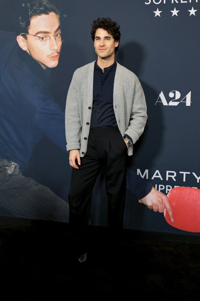 Darren Criss attends A24's "Marty Supreme" New York Premiere