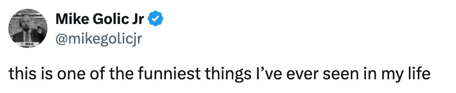 Tweet by Mike Golic Jr: "this is one of the funniest things I’ve ever seen in my life."