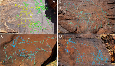 Oldest rock art served as maps for finding Arabian desert water