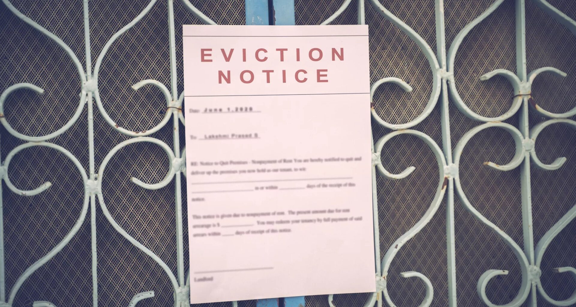 an eviction notice