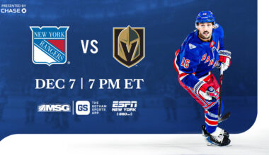 Rangers vs. Golden Knights: Pregame Notes