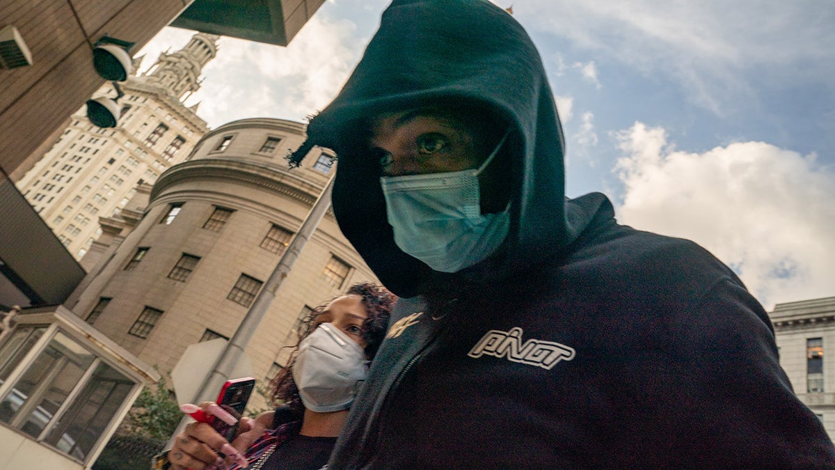 Sebastian Telfair departs a courthouse