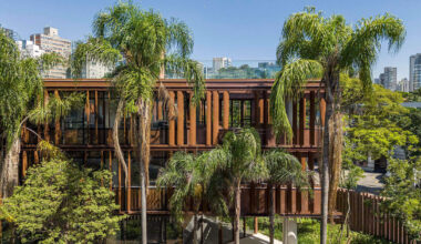 corten steel brise-soleils shield office building by perkins&will in são paulo