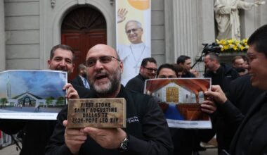 Pope Leo blesses brick of St. Augustine Catholic Church in Dallas