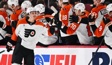 Trevor Zegras extends goal streak to 4 games as Philadelphia Flyers beat Montreal Canadiens