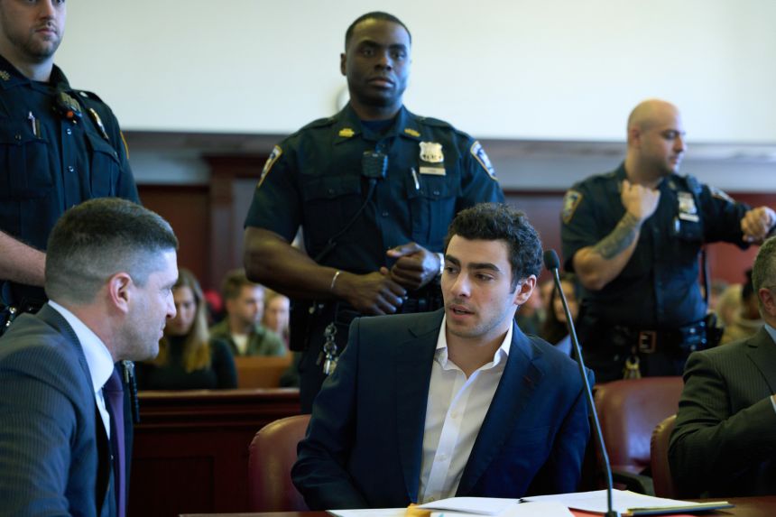 Luigi Mangione appeared at a hearing in Manhattan Criminal Court on December 18, 2025.