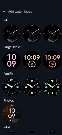 Default watch faces