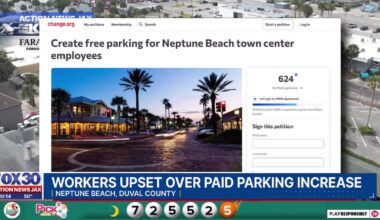 Neptune Beach workers start petition for free employee parking after hourly fee increase – Action News Jax