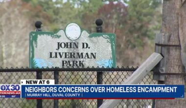 Murray Hill homeless encampment worries neighbors  – Action News Jax