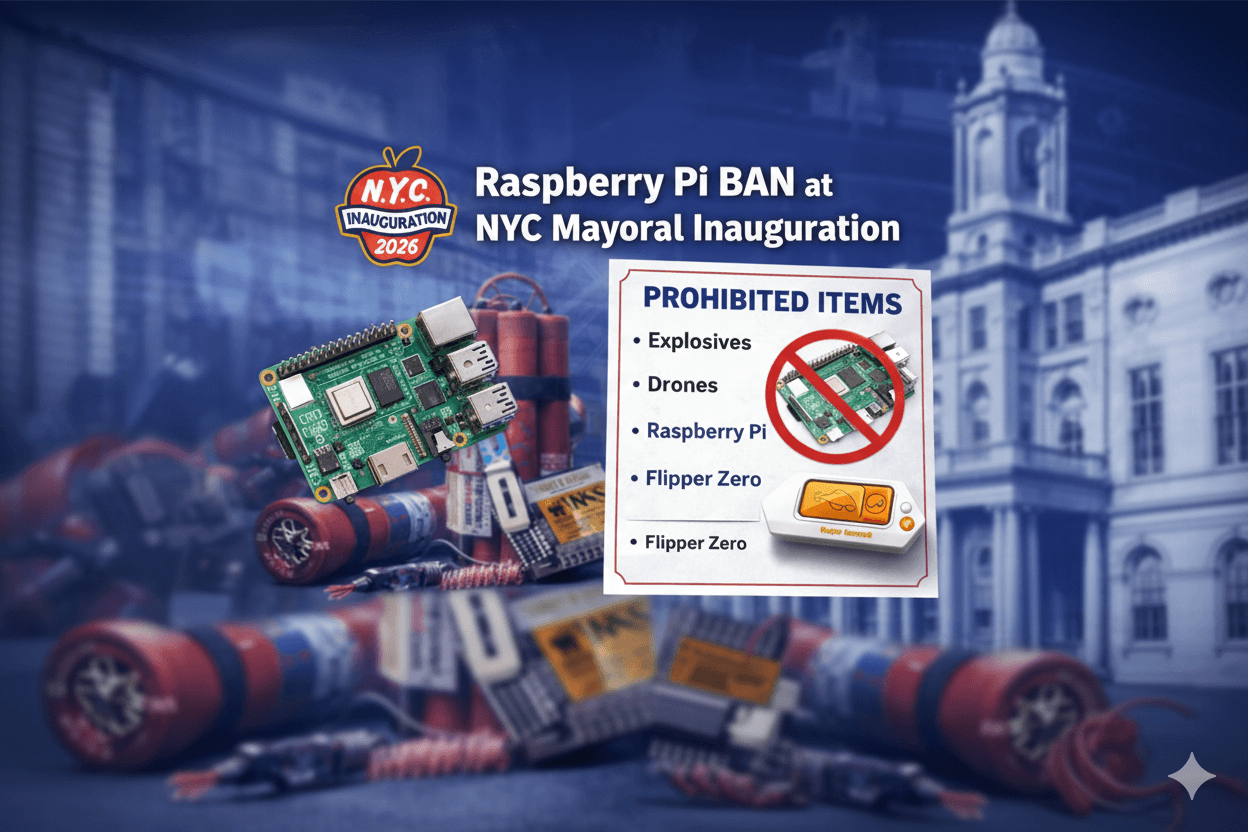 Raspberry Pi Ban at Zoran Mamdani NYC Mayoral Inauguration
