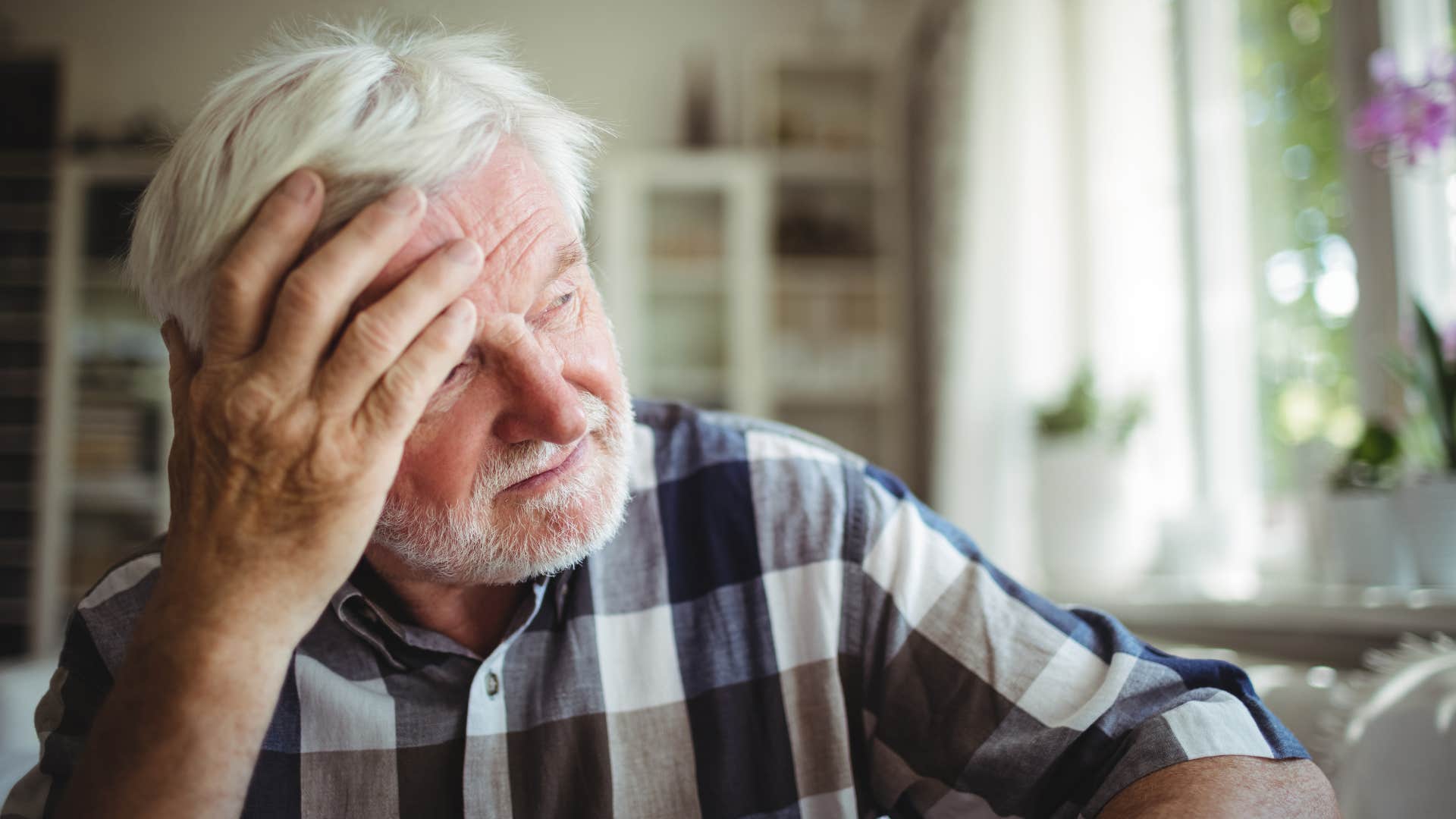 stressed man in survival mode having a bad day