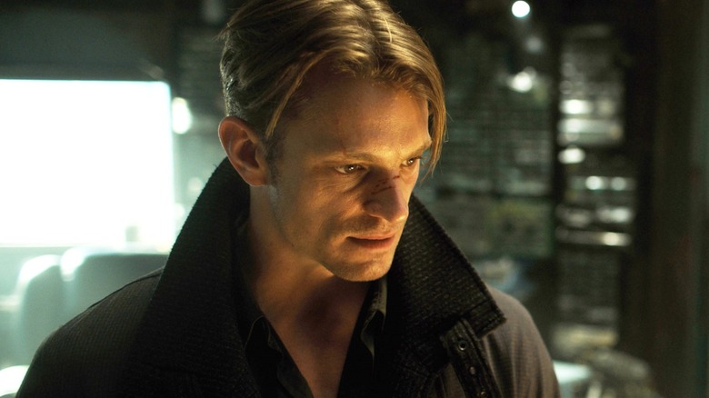 Takeshi Kovacs (Joel Kinnaman) wearing dark jacket in Altered Carbon