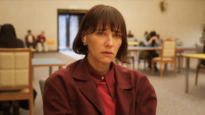 Rashida Jones deep in thought in 