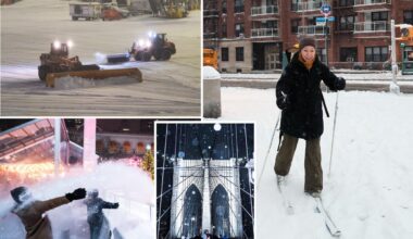 Big Apple gets 4 inches of snowfall, snarling plane travel