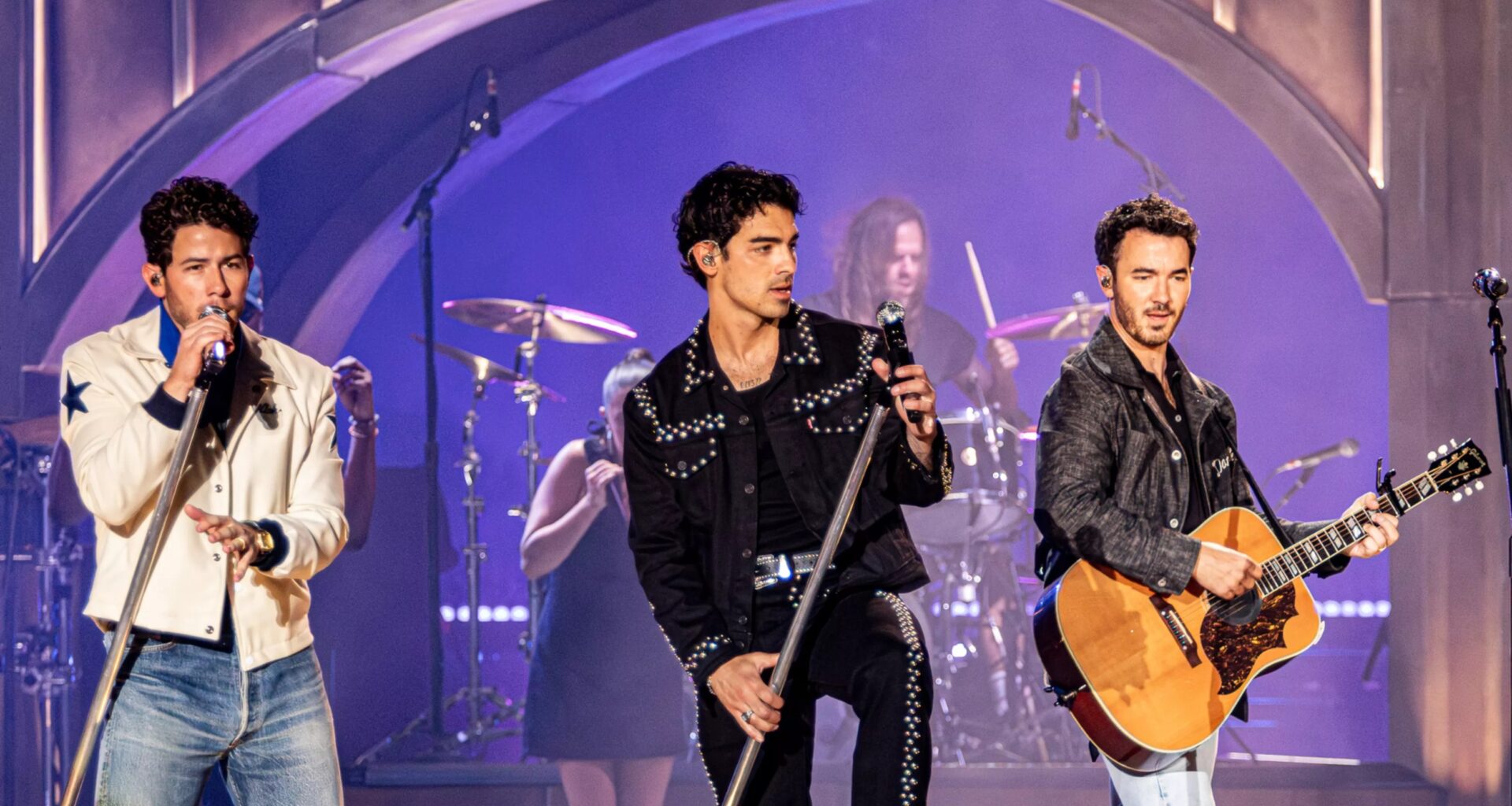 Band performing on stage