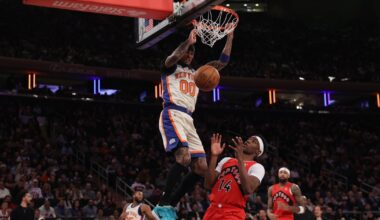 Karl-Anthony Towns leads 6 in double figures, Knicks pull away from Raptors for 4th straight win