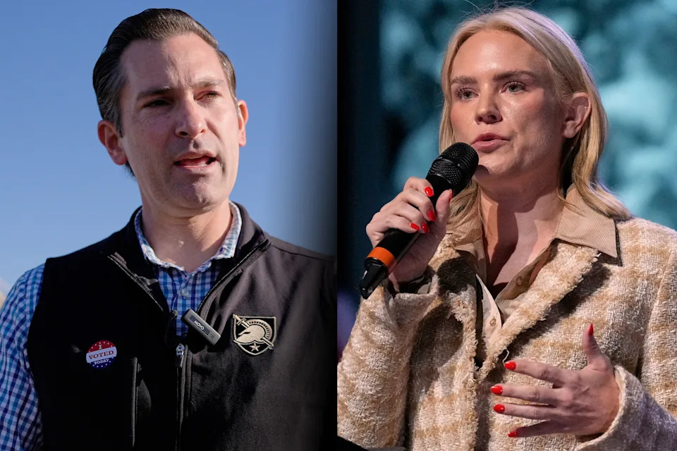 Matt Van Epps and Aftyn Behn. (Photo illustration: Yahoo News; photos: George Walker IV/AP)