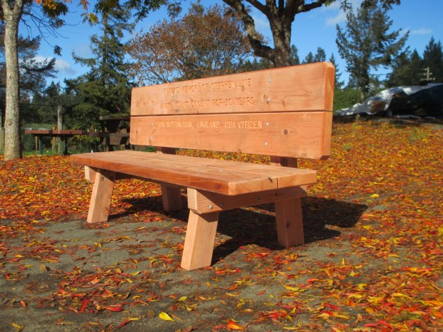 This is an example of the benches that are part of the Torrey Pines Conservancy's memorial bench program at the Torrey Pines State Natural Reserve in La Jolla. (Solange Jacobs)