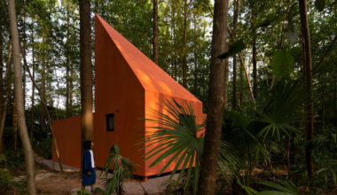 wiki world plants red timber cabin standing on stilts within chinese woodland