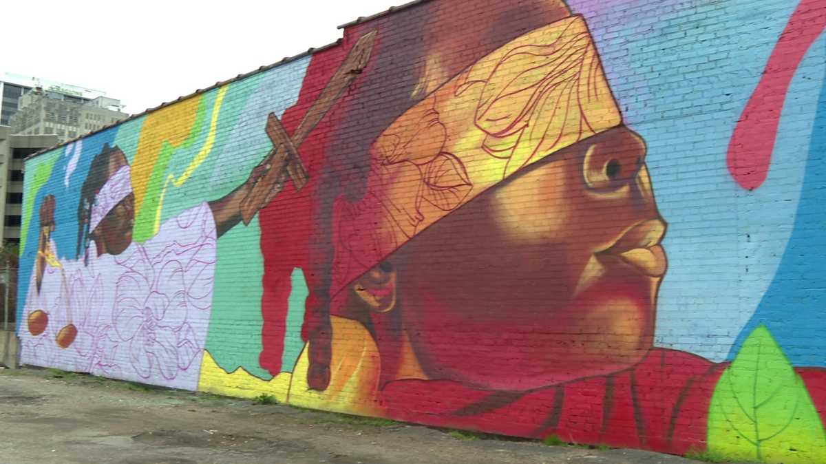 New Jackson mural features a 'young Lady Justice'
