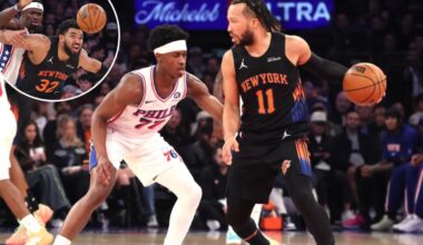 Knicks' legs can't keep pace with 76ers in home loss