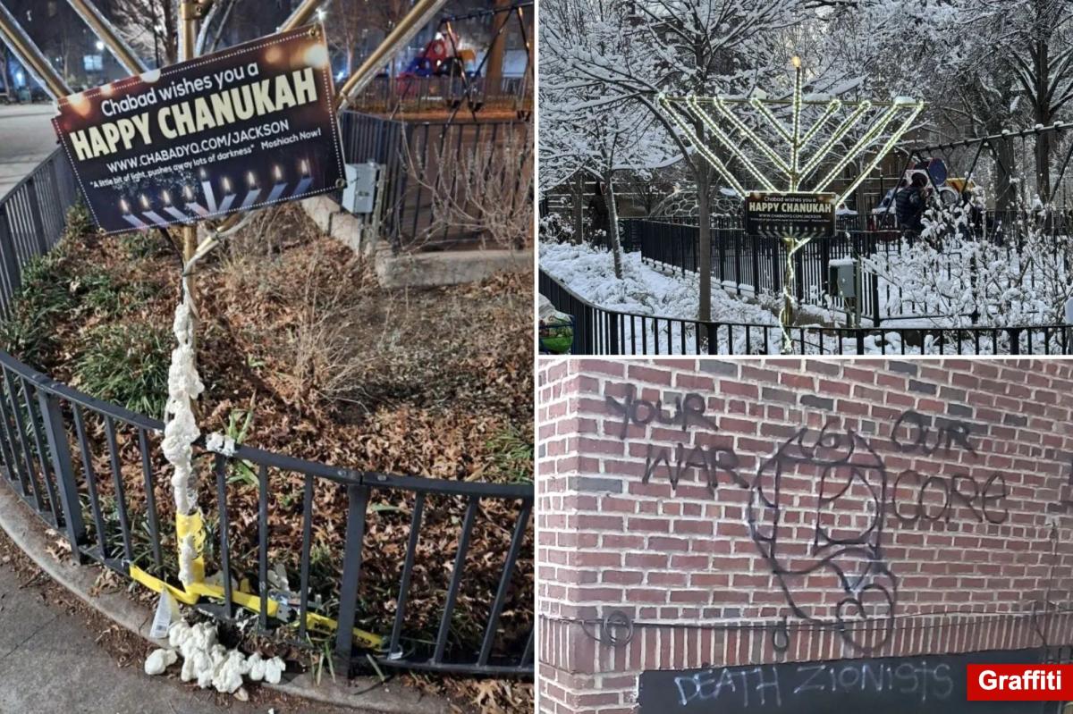 Menorah vandalized in NYC neighborhood rattled by antisemitic graffiti