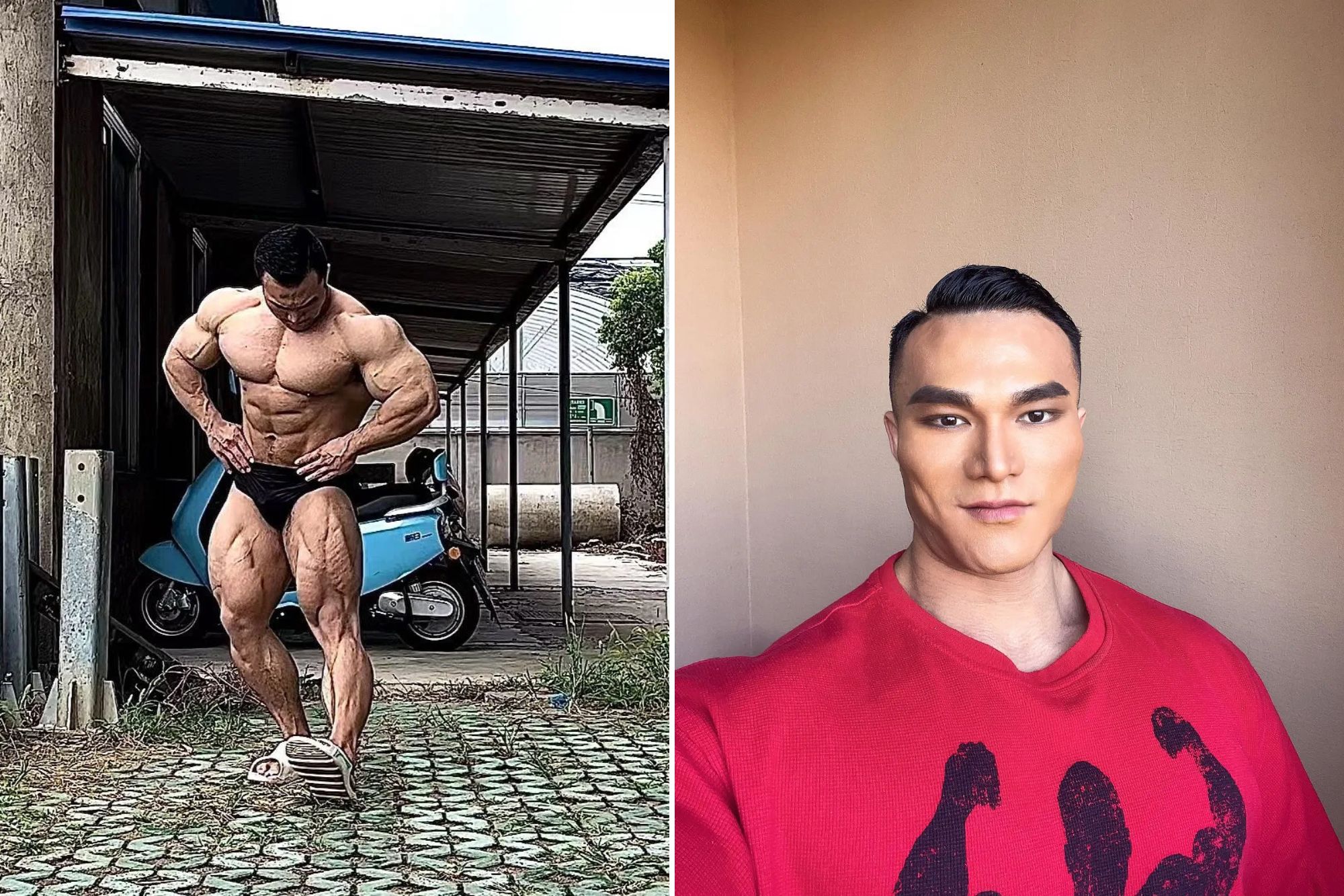 An image collage containing 2 images, Image 1 shows Bodybuilding champion drops dead from ¿heart problem¿ aged 30, Image 2 shows Bodybuilding champion drops dead from ¿heart problem¿ aged 30