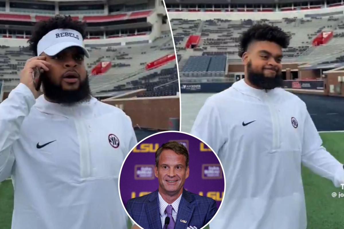 Ole Miss tackle roasts Lane Kiffin in TikTok mocking coach’s exit for LSU