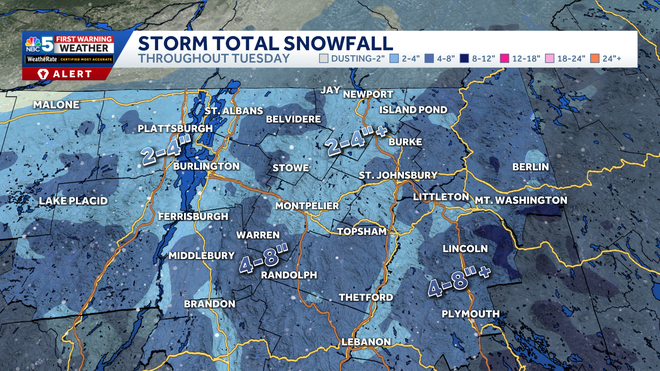 Northern Vermont snow totals northern vermont snow totals
