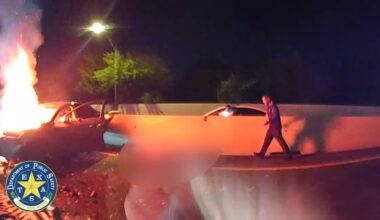 Dramatic footage captures life-saving rescue after fatal wrong-way collision in Dallas