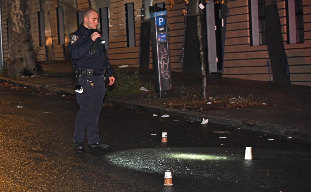 A 16-year-old boy was  struck by a stray bullet during a Sunday afternoon football game at Avenue J and East 16th Street in Midwood, authorities and sources said. 