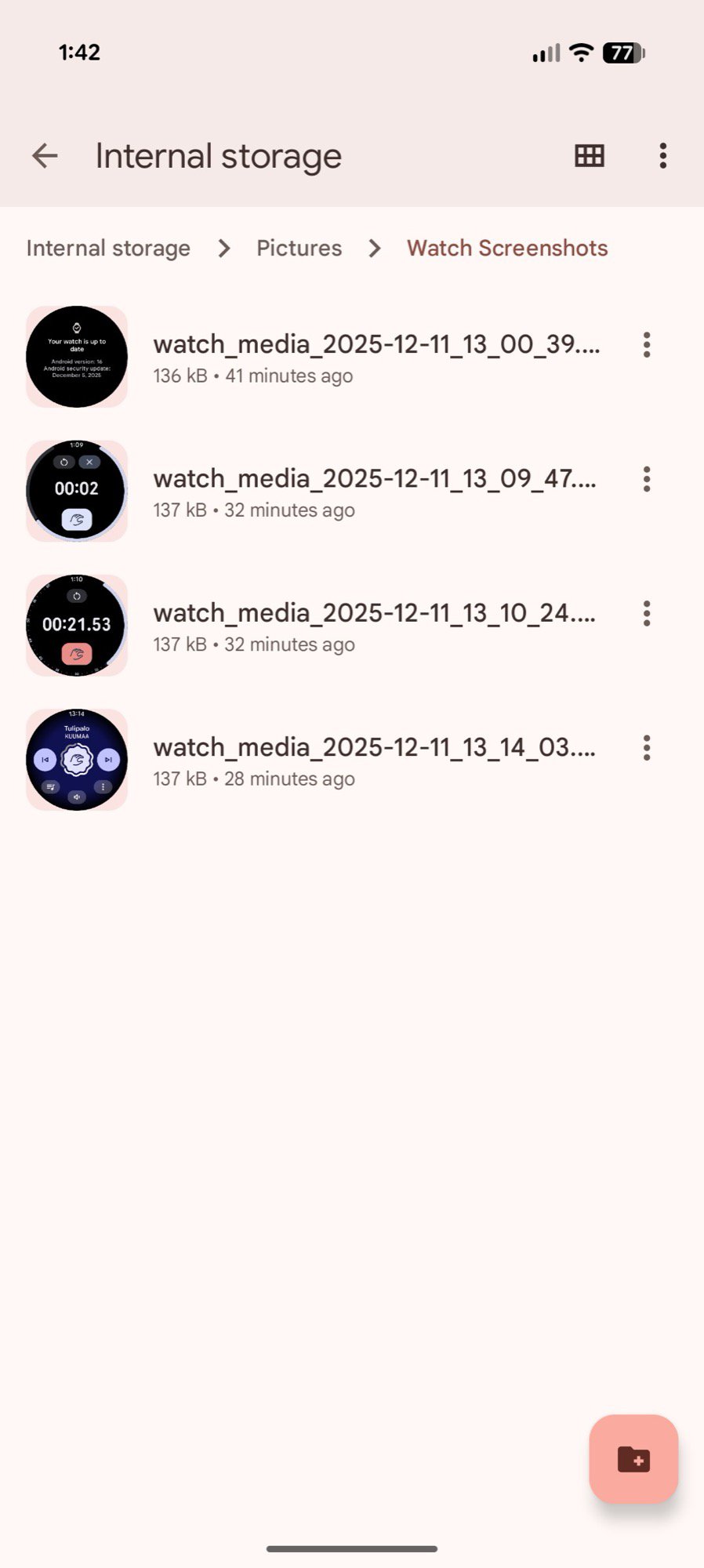 pixel watch automatically saved screenshots folder 2
