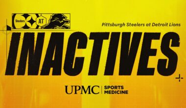 Steelers inactives for Week 16 at Lions