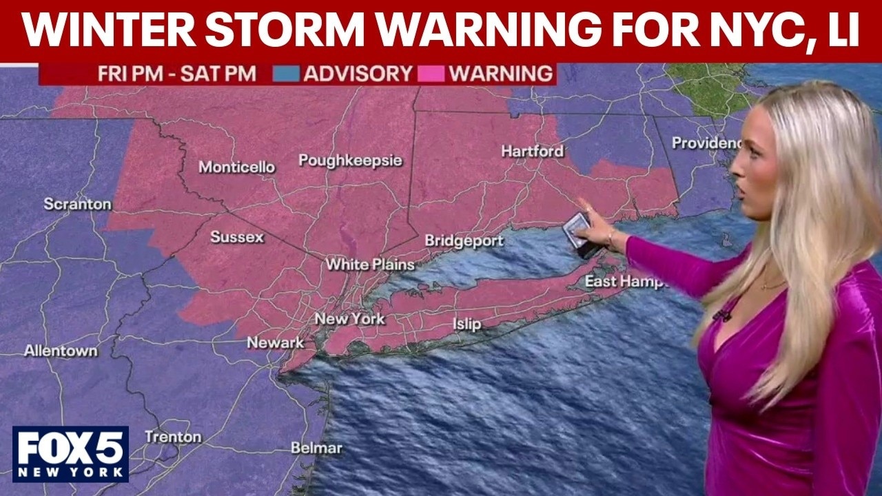 Winter storm warning for NYC, Long island