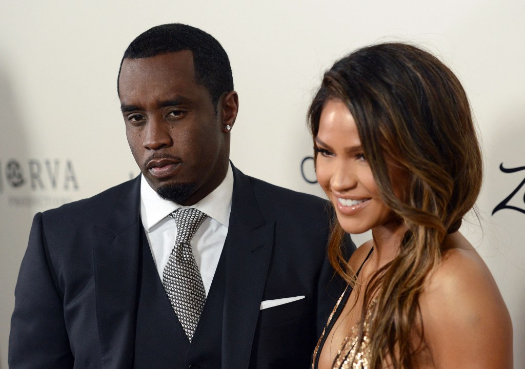Sean P. Diddy Combs and Cassie Ventura at "The Perfect Match" premiere.