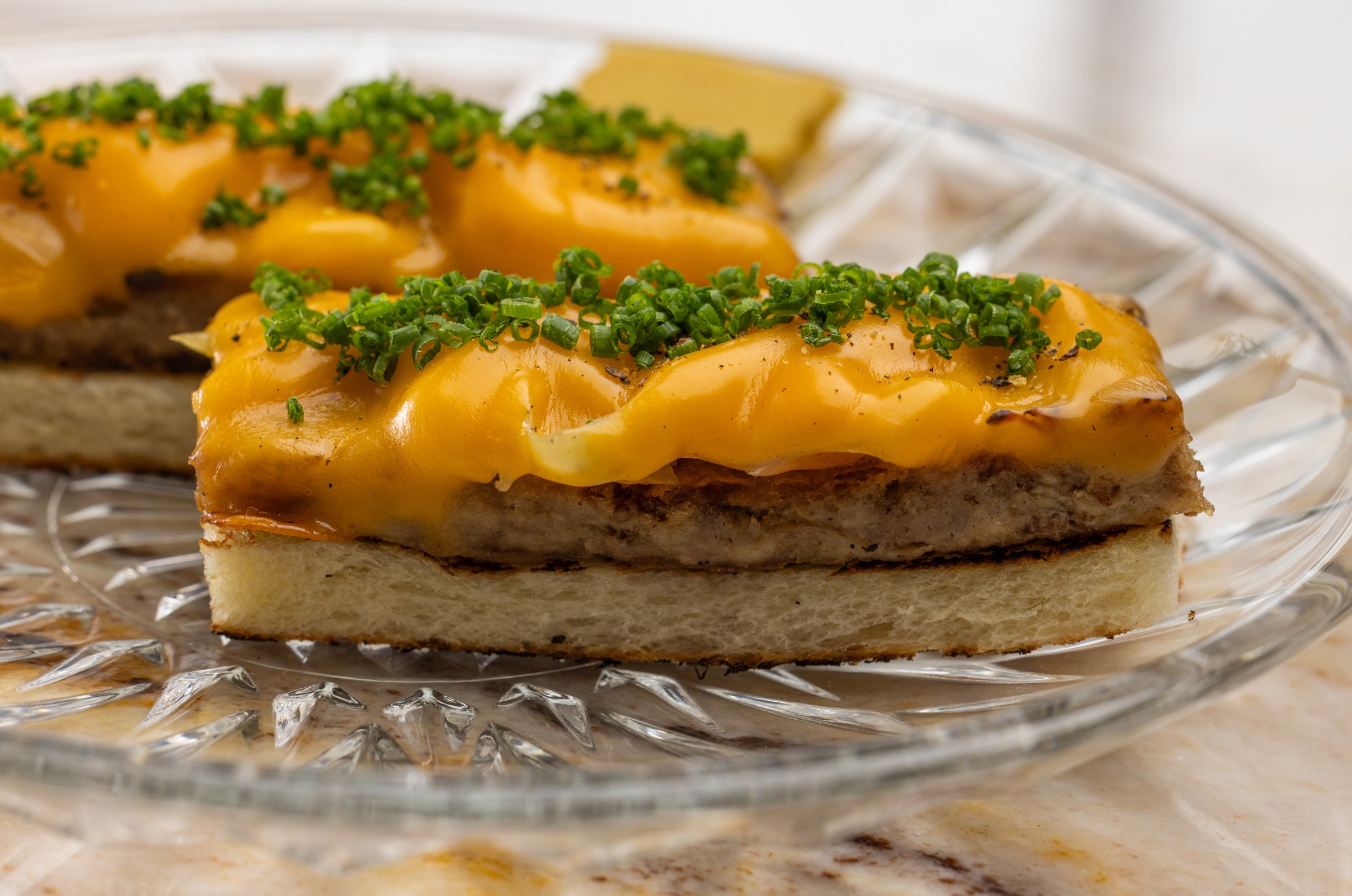 Side angle of head cheese toast at Vin Folk.